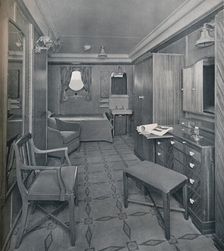 Apartments in the First Class area on board the S.S. Empress of Britain 1931. Artist: Stewart Bale Limited