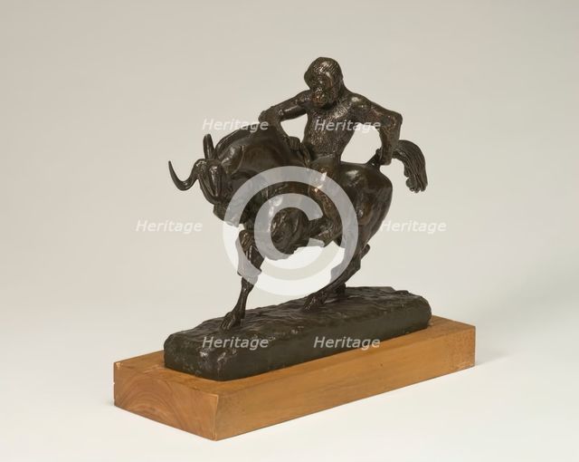 Ape Riding a Gnu, c. 1845. Creator: Antoine-Louis Barye.