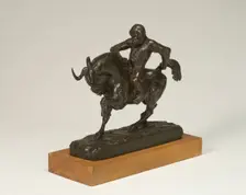 Ape Riding a Gnu, c. 1845. Creator: Antoine-Louis Barye