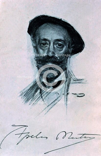 Apelles Mestres (1854-1936), writer and drawer, teacher Gay Saber in the 'Flower Games' of Barcel…