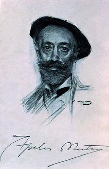 Apelles Mestres (1854-1936), writer and drawer, teacher Gay Saber in the Flower Games of Barcel…