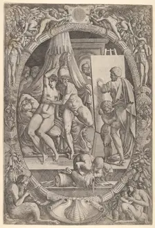 Apelles Painting Alexander and Campaspe. Creator: Master IQV