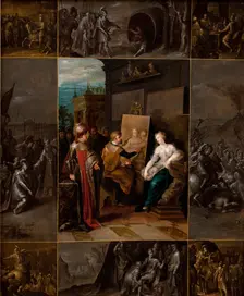 Apelles Painting Campaspe, 1620-1629. Creator: Frans Francken II