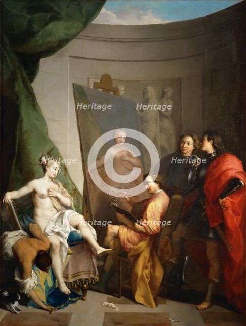 Apelles Painting Campaspe. Artist: Vleughels, Nicolas (1668-1737)