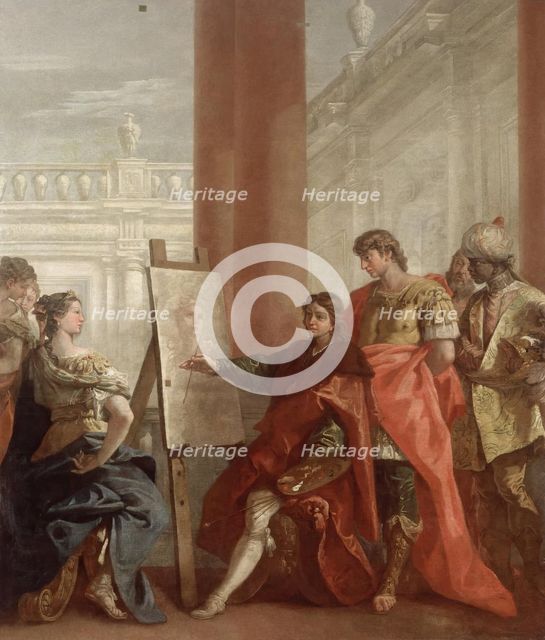 Apelles Paints Campaspa, 1713. Creator: Sebastiano Ricci.