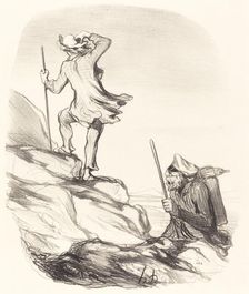 Aperçois-tu un lieu civilisé..., 1849. Creator: Honore Daumier