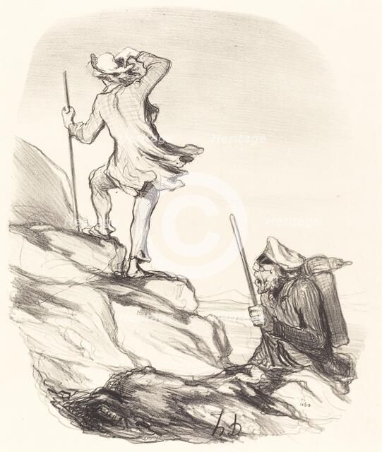Aperçois-tu un lieu civilisé..., 1849. Creator: Honore Daumier.
