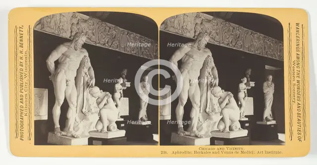 Aphrodite; Herkales and Venus de Medici; Art Institute, 1893. Creator: Henry Hamilton Bennett.