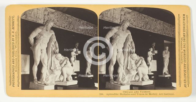 Aphrodite; Herkales and Venus de Medici; Art Institute, 1893. Creator: Henry Hamilton Bennett.