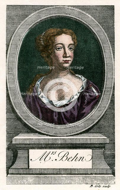Aphra Behn (1640-1680), first professional woman writer in English literature.Artist: B Cole