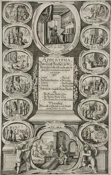 Apocripha, Printed 1643. Creators: Wolfgang Endter, Peter Paul Troschel