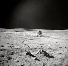 Apollo 14 EVA View, lunar surface, 1971. Creator: Edgar Mitchell