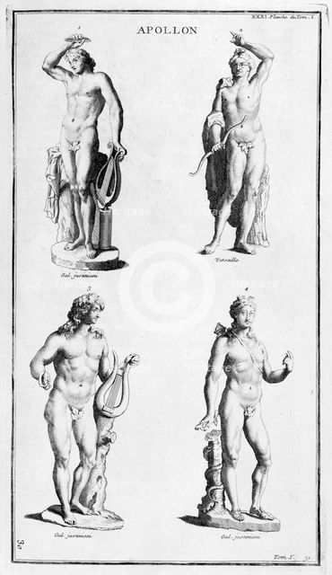 Apollo, 1757. Artist: Bernard de Montfaucon