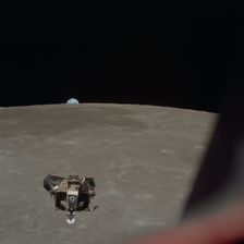 Apollo 11 Lunar Module ascent stage photographed from Command Module, July 21, 1969. Creator: Michael Collins