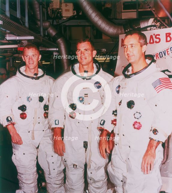 Apollo 9 astronauts, 1968. Creator: Unknown.