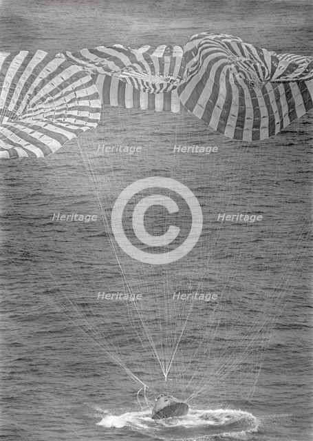 Apollo 9 Splashdown, 1969. Creator: NASA.