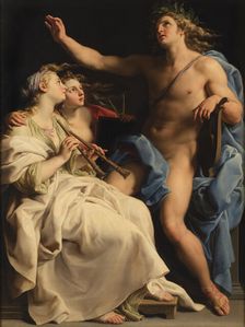 Apollo, Music and Geometry, 1741. Creator: Batoni, Pompeo Girolamo (1708-1787)