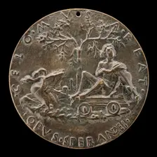 Apollo on a Car Drawn by Swans [reverse], probably 1496/1504. Creator: Sperandio Savelli