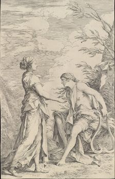 Apollo and the Cumaean Sibyl, ca. 1661. Creator: Salvator Rosa