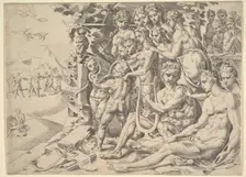 Apollo and the Muses, 1549. Creator: Dirck Volkertsen Coornhert