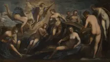 Apollo and the Muses, about 1580. Creator: Domenico Tintoretto