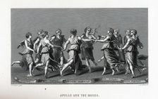Apollo and the Muses (after Giulio Romano), 1882. Artist: Anonymous