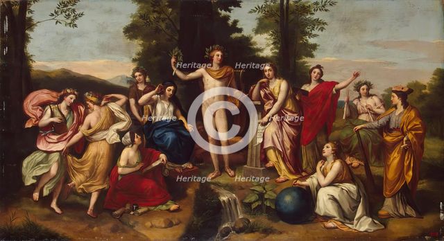 Apollo and the Muses on Parnassus, 1750.  Creator: Anton Raphael Mengs.