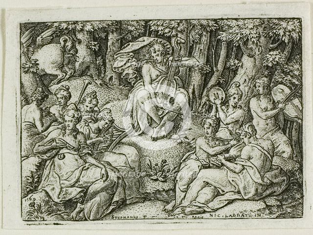 Apollo and the Muses, n.d. Creator: Etienne Delaune.