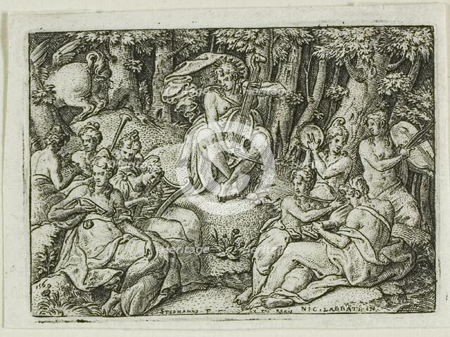 Apollo and the Muses, n.d. Creator: Etienne Delaune.