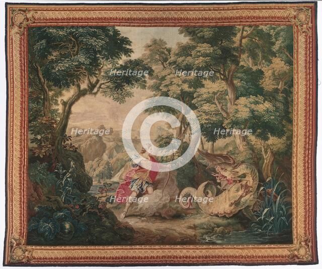 Apollo and the Serpent Python (from Set of Ovid's Metamorphoses), 1700-1730. Creator: Gobelins (French).