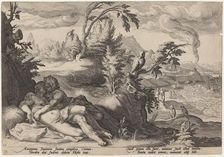Apollo and Coronis, 1589. Creator: Goltzius, Workshop of Hendrick, after Hendrick Gol