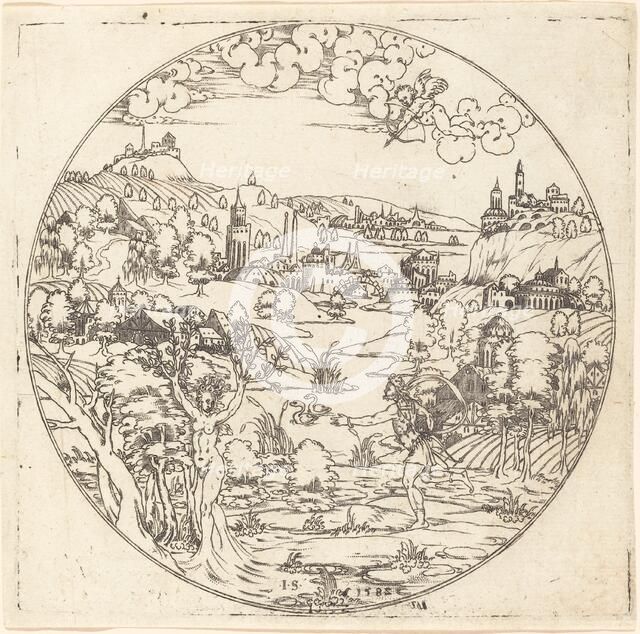 Apollo and Daphne, 1582. Creator: Master I.S..