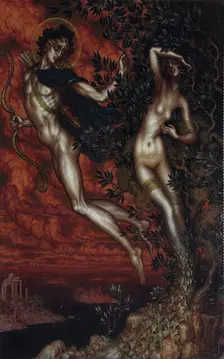 Apollo and Daphne, 1900. Creator: Nikolay Kalmakov
