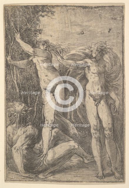 Apollo and Daphne, ca. 1538-40. Creator: Andrea Schiavone.