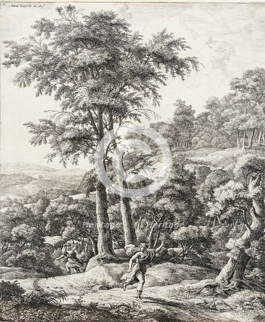 Apollo and Daphne, between circa 1650 and circa 1660. Creator: Anthonie Waterloo.