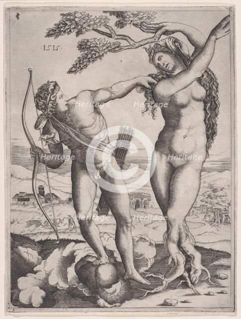 Apollo and Daphne, dated 1515., dated 1515. Creator: Agostino Veneziano.