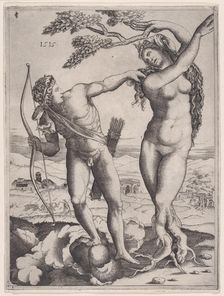 Apollo and Daphne, dated 1515., dated 1515. Creator: Agostino Veneziano