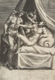 Apollo and Daphne, from The Loves of the Gods ca. 1531-76. Creator: Giulio Bonasone