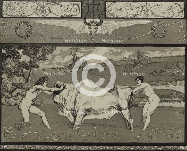 Apollo and Daphne II (From the series Opus II), 1879. Artist: Klinger, Max (1857-1920)