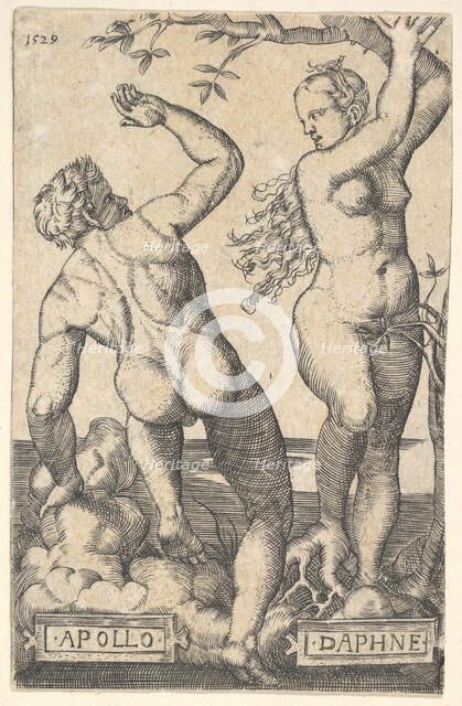 Apollo and Daphne (reverse copy).n.d. Creator: Barthel Beham.