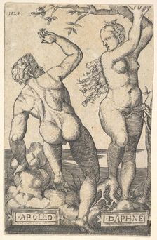 Apollo and Daphne (reverse copy).n.d. Creator: Barthel Beham