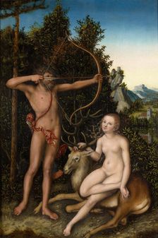Apollo and Diana, 1525-1526. Creator: Cranach, Lucas, the Elder (1472-1553)