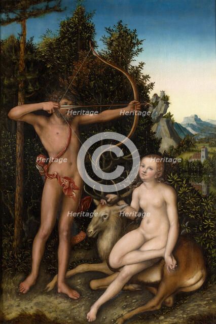 Apollo and Diana, 1525-1526. Creator: Cranach, Lucas, the Elder (1472-1553).