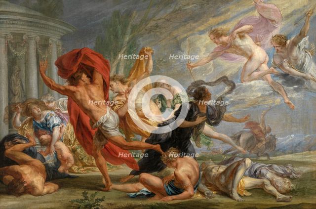 Apollo and Diana Kill Niobe's Children, c1630-1660s. Creator: Jan Boeckhorst.