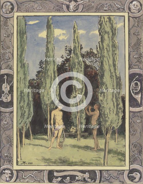 Apollo and Marsyas, 1888. Creator: Hans Thoma.