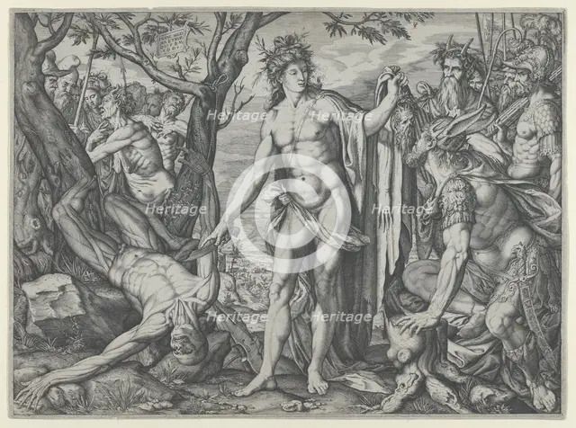 Apollo and Marsyas and the Judgment of Midas, 1581. Creator: Melchior Meier.
