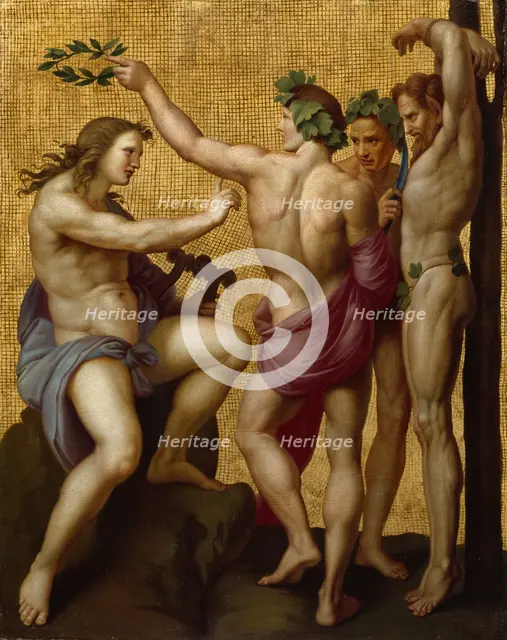 Apollo and Marsyas, late 18th century. Creator: Giuseppe Cades.