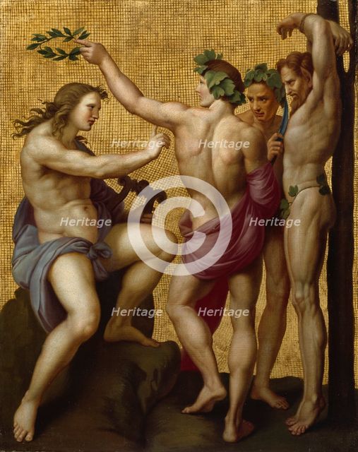 Apollo and Marsyas, late 18th century. Creator: Giuseppe Cades.