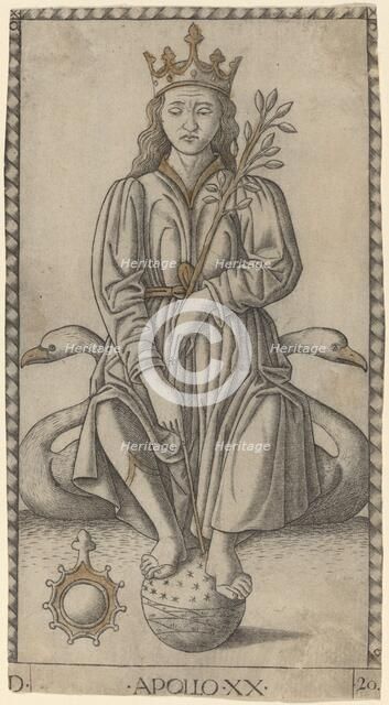 Apollo, c. 1465. Creator: Master of the E-Series Tarocchi.