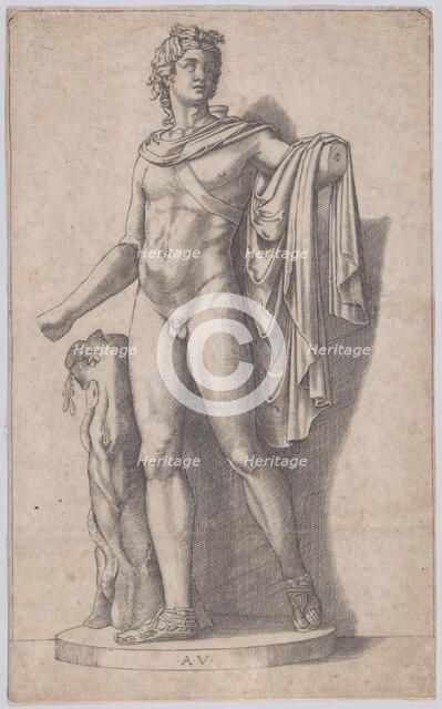 Apollo, ca. 1514-36. Creator: Agostino Veneziano.